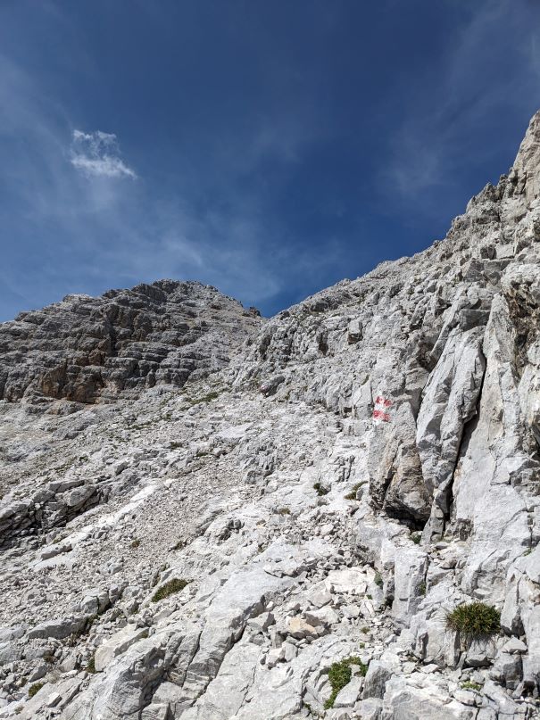 Bänder Kaskarspitze. Kaskarspitze schwierig einsam alleine